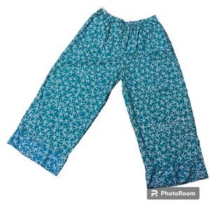 Native Hand Silk Screened 100% Cotton Pull On Elastic Waist Pants size L